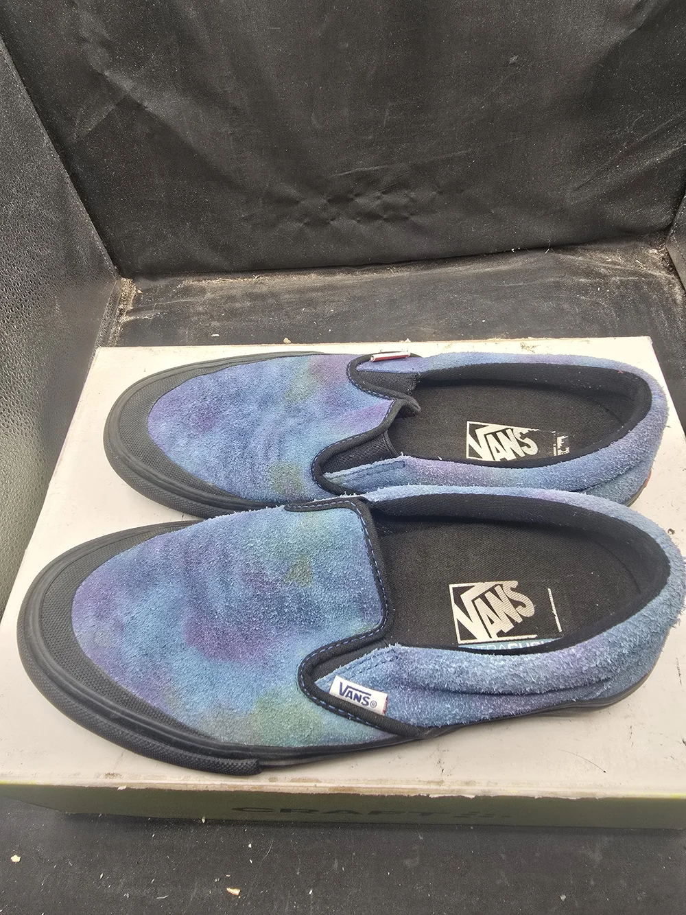 Vans Slip-On Suede Tie-Dye Blue Purple Skate Shoes